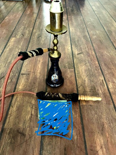 Wasserpfeife shisha blau aus - wasserpfeife,